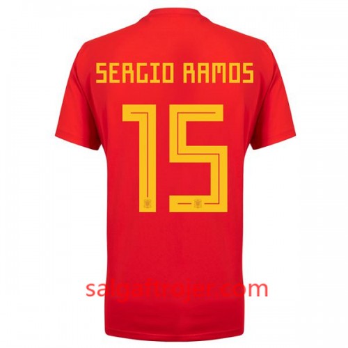 Spanien Fodboldtrøjer Ramos 15 Dame Hjemmebanesæt VM 2018 Spanien Fodboldtrøjer Ramos 15 Dame Hjemmebanesæt VM 2018